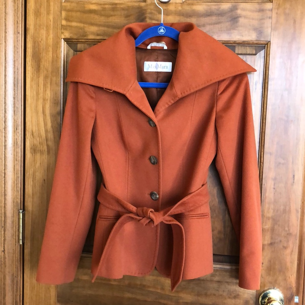 Max Mara pumpkin virgin wool blazer
